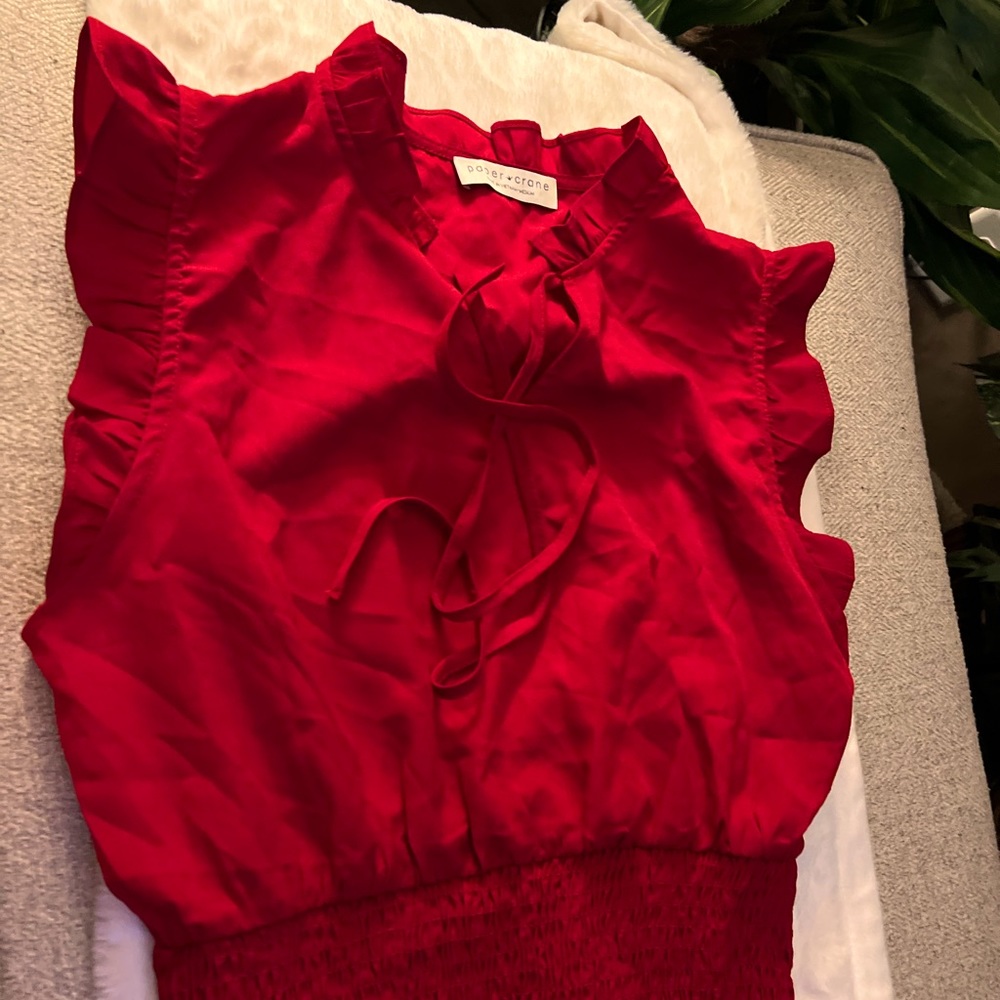 Casual Red Blouse top